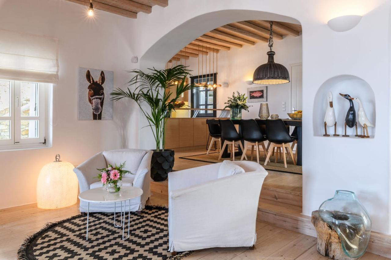 Cosset Villa Bohochic Sea&Harbourview And Sunset By One-Villas Ornos  Bagian luar foto