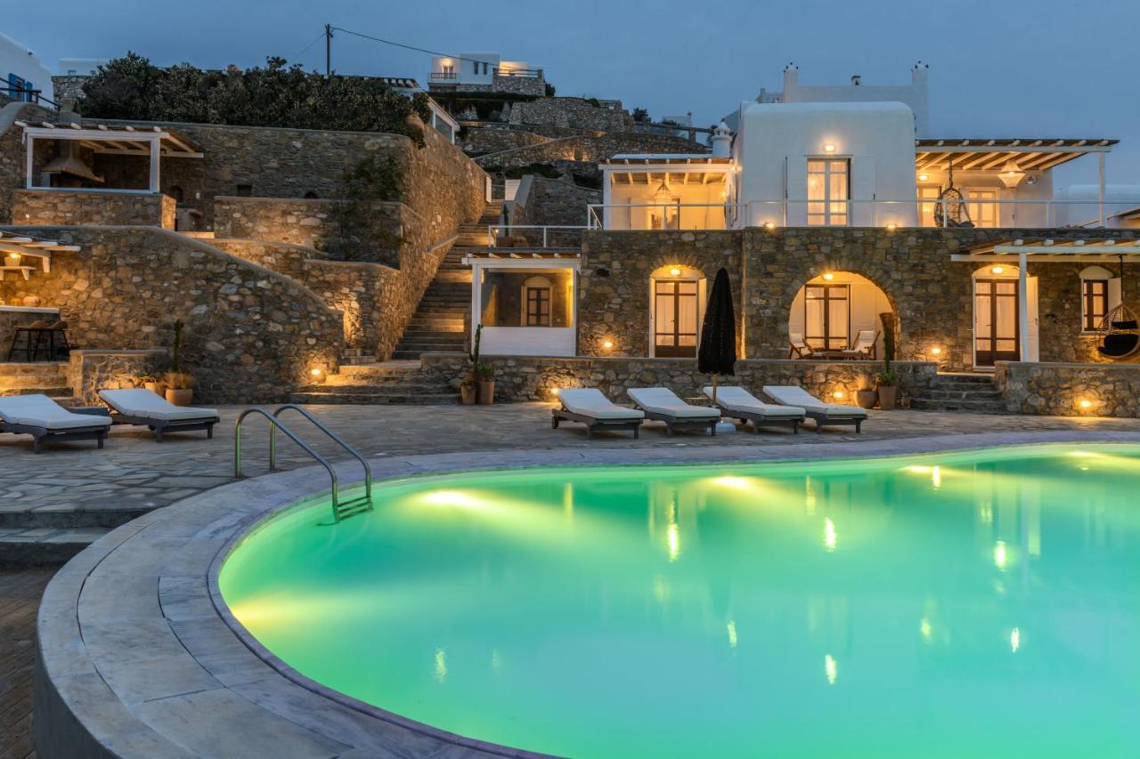 Cosset Villa Bohochic Sea&Harbourview And Sunset By One-Villas Ornos  Bagian luar foto